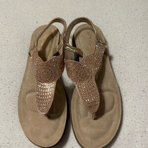 Annie Tan Rhinestone Sandals